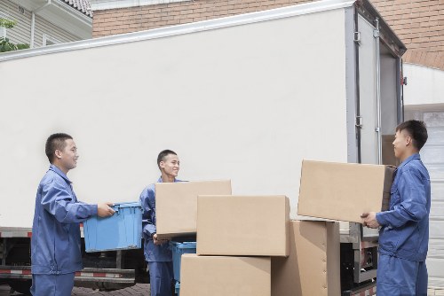 Removal team preparing for a same-day move in Sutton town centre