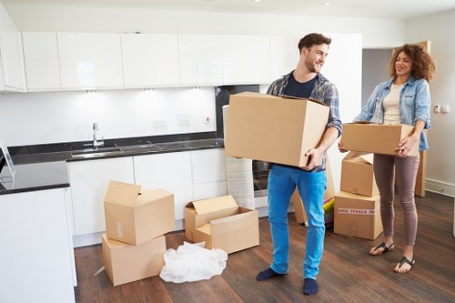Moving truck ready for a local house move in Sutton