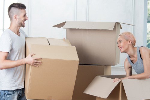 Removal van loaded for a Sutton apartment relocation
