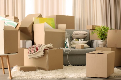 Loading furniture into a van for a Sutton collection