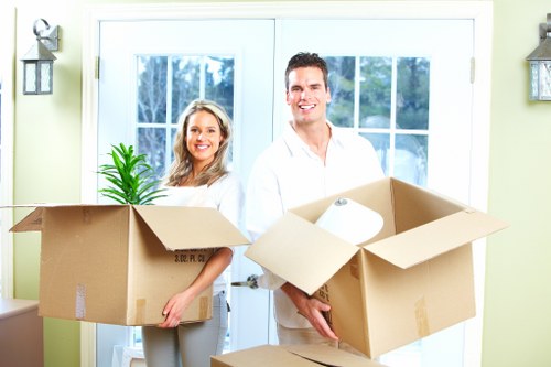 Careful handling of student belongings during a move in Sutton