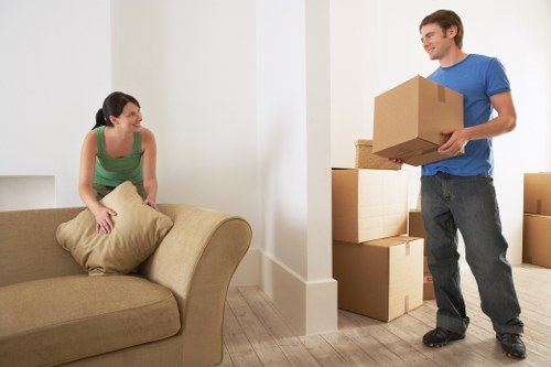 Charity donation items being set aside during a Sutton clearance
